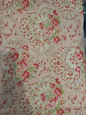 110cmx 140cm Cath Kidston Cotton Haberdashery Fabric Rose On Pink Rare • £25
