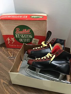 Vintage Brookfield Men's Black Ice Skates In Original Box Size 8 Hockey • $29.99