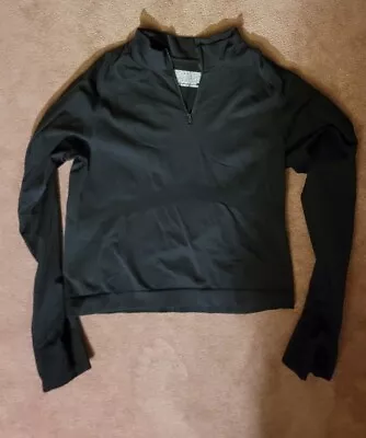 Victoria's Secret Pink Active Half Zip Black L/S Pullover Sz XLNWOT • $12