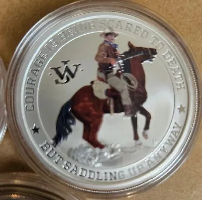 2021 Tuvalu John Wayne Colorized Coin 1 Oz Silver BU In Mint Capsule The Duke • $55