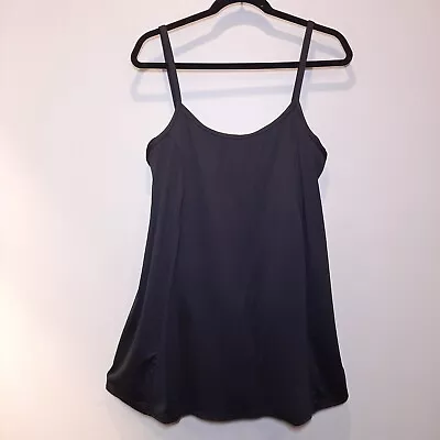 NWT Thyme Maternity Swim Dress Womens Size XL Solid Black Swimsuit Shelf Bra • $21.95