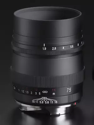 VOIGTLANDER Ultron 75mm F1.9 MC Matte-Black VM Mount Single Focus Lens Unopened • $698