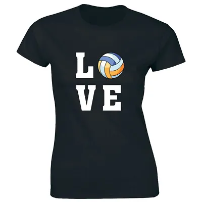 Love Volleyball Women's T-Shirt Fun Outdoor Indoors Sports Game Gift Ideas • $15.49