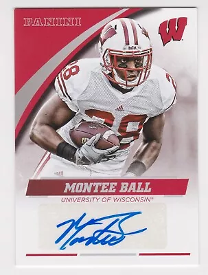 2015 Panini Collegiate Wisconsin Badgers Auto Autograph Montee Ball MB-WIS • $15