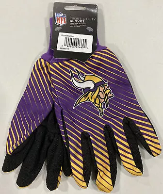 Minnesota Vikings Football NFL Adult Full Color Sport Utility Work Grip Gloves • $8.95