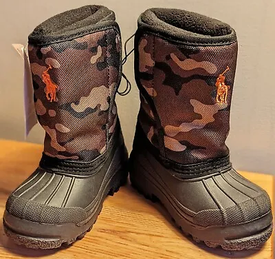 Polo By Ralph Lauren Harpyr Camo Winter Boots / Wellies SIZE 7 • £20