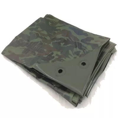 1.2m X 1.8m Green Camouflage Camo XT Tarpaulin Heavy Duty Tarp Ground Sheet • £7.87