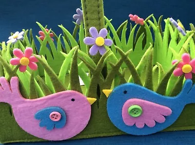 £7.99 • Buy Easter Bird Decoration Felt Bag Basket Egg Treasure Hunt