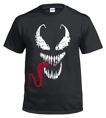 £12.99 • Buy Spiderman T-Shirt, Venom Face Tongue Marvel DC Deadpool Gym Top Xmas Gift Print