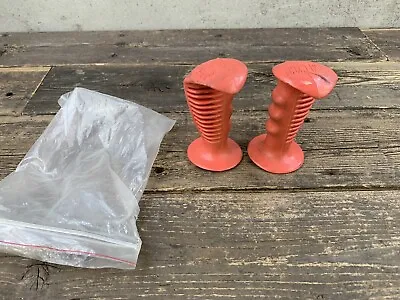 Red NOS Team Cycle Oakley 3 Style Grips Handlegrips Old School Vintage Bmx • $129