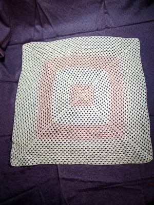 $9.99 • Buy Antique Hand Crocheted Embroidered Square Table Cloth 21  X 21  Great Condition 