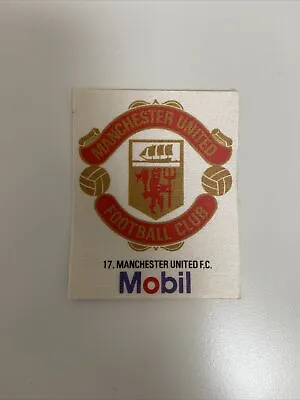 Mobil Oil 1983 Silk Material Football Club Crest Badges - Manchester United F.C • $5.04