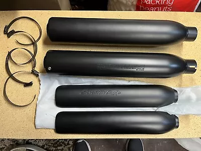 Harley Davidson OEM Screamin' Eagle Slip On Street Cannon Mufflers New! 64900341 • $289.99