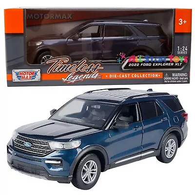 2022 Ford Explorer 1/24 Diecast Motormax 79378 Unmarked Sleek Top Blue Police • $18.99