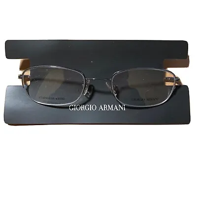 Giorgio Armani GA 12 9Q8 Petroleum 49-20-135 Semi Rimless Eyeglasses Authentic • $29