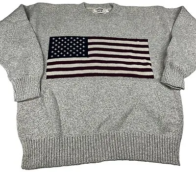 Vtg. Cotton Club American Flag Knit Sweater. Size Large.  • $27.14