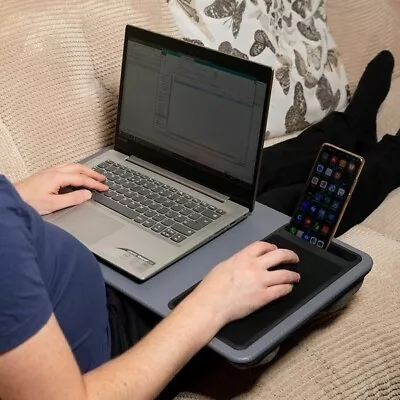 Large Multi-Purpose Deluxe Laptop Lap Desk Tray Portable Cushion Home Office Gif • £24.95