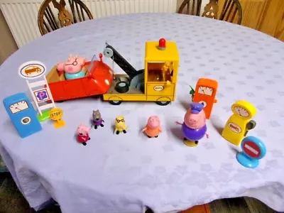 PEPPA PIG  Pick Up Truck & Car Both With Sounds   DOG DANNY  Figure Petrol Pumps • £20