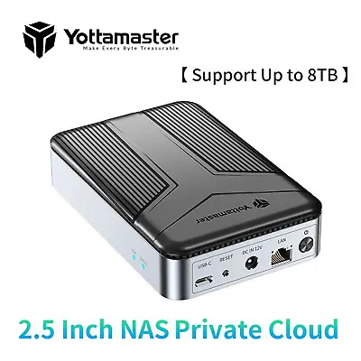 Yottamaster 2.5  Inch Network Attached Storage Cloud NAS SATA HHD Enclosure 8 TB • £79.99