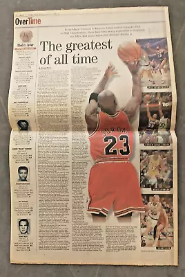 1999 Chicago Tribune Newspaper Michael Jordan Retires Into Thin Air Jan 14 1999 • $22