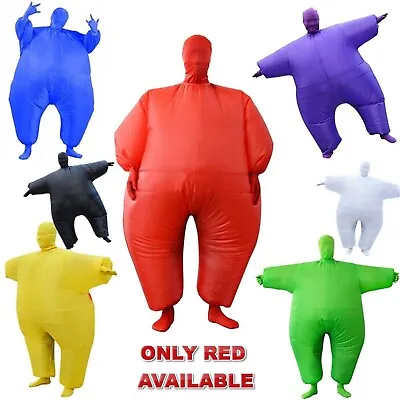 Fan Operated Inflatable Fancy Chub Fat Masked Suit Dress Party Costume Blow Up • $43.99