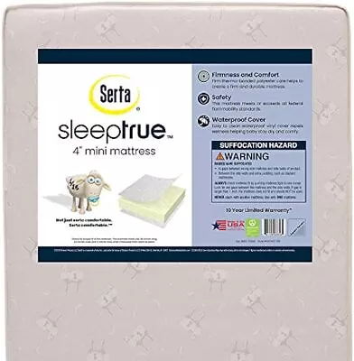 Serta SleepTrue Mini Crib Mattress Premium Sustainably Sourced Fiber Core  • $75.56