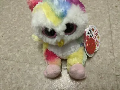 Keel Toys Animotsu 15cm Hooty Rainbow Owl Soft Toy Bird Plush - New With Tag • £7.99