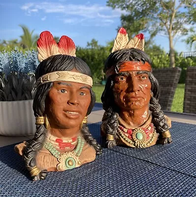 Vintage 1966-74 Native American Indian Sculptured Figures-Universal Statuary Co • $58