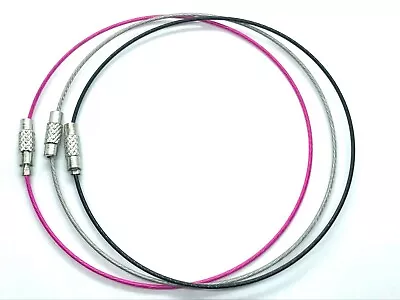 Memory Wire Bracelet Screw Clasp Pack Of 3 - Choose Colour • £3.45