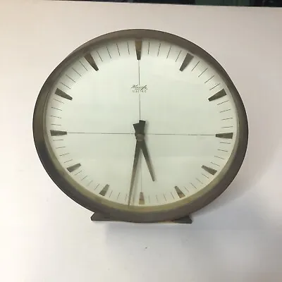 Vintage Kienzle Quartz Date MCM Gold Desk Mantle Clock Made In Germany Works • $84.30