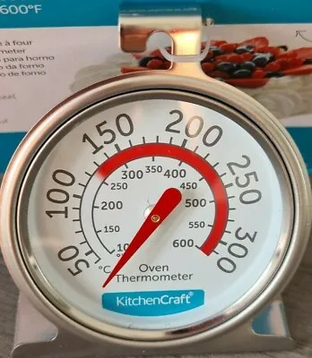 £8.99 • Buy KitchenCraft Oven Thermometer Large Dial Easy Read Stainless Steel Hang Or Stand