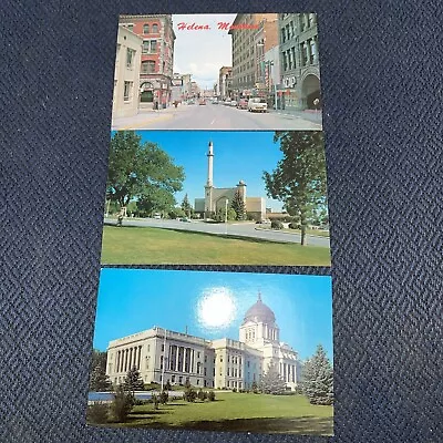 Helena Montana Last Chance Gulch Capitol Civic Center Lot Of 3 Postcards • $9.99