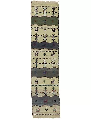 Contemporary Tribal Floor 1'4X5'8 Indo-Gabbeh Oriental Runner Rug Modern Carpet • $132.07
