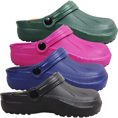 £5.49 • Buy Womens Ladies Slip On Lightweight Mules Sandals Shoes Summer NURSE Clogs Garden