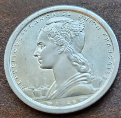 BU 1948 Togo 1 Franc Francaise Union 23mm Aluminium Gazelle Coin 1 Yr. Strike • $70
