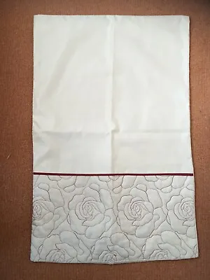 £50 • Buy Duvet Pillowcases Curtains Dunelm Mills Ivory Cream Plain Patterned Red Piping 