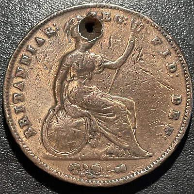$20 • Buy 1854 UK Great Britain 1 Penny Queen Victoria Large Copper 34mm Rare Coin
