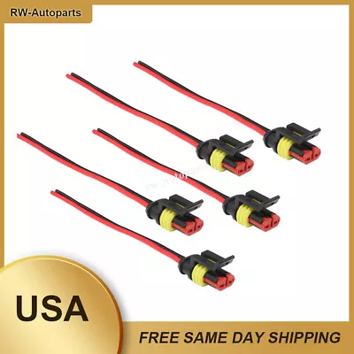 Electrical 2 Pin 16AWG Wire Connector Waterproof For Car Motorcycle ATV UTV Boat • $7.99