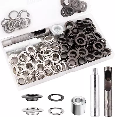 Grommet Tool Kit 1/2 Inch Grommets Eyelets Sets100 Sets Grommets Eyelets Kit  • $22.98