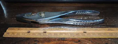 VTG 7-1/2  Snap-on No. 47 Slip Joint Pliers  2 ROW Vacuum Grip  1980 DATE CODE • $50