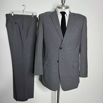 Michael Kors Suit Mens Solid Gray Wool 46L 38W • $69.99