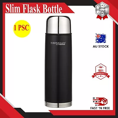 Thermos 1L Stainless Steel Vacuum Insulated Slim Flask/Bottle Hot/Cold Matte AU • $32.90