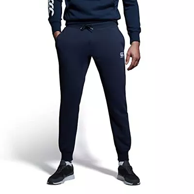 Canterbury Of New Zealand Men's Tapered Fleece Cuff Pants Navy M (32-34 Inches • £28.26