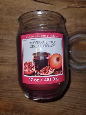 Pomegranate Cider  Scented Candle 17 Oz Large Jar Single Wick Candle By Ashland • $17.99