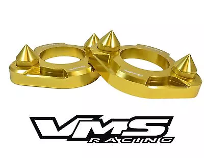 X2 GOLD VMS RACING SPIKED STRUT TOWER SUPPORT BRACES FOR 96-00 HONDA CIVIC EK • $69.95