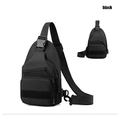 Men Backpack Tactical Sling Bag Chest Shoulder Fanny Pack Cross Body Molle Pouch • $9.49
