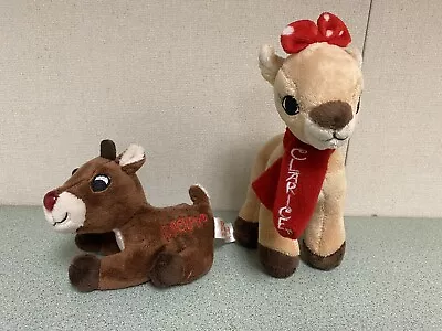 Lot Of 2 Rudolph & Clarice Rudolph Red-Nosed & Island Of Misfit Toys Plush Toy • $19.99