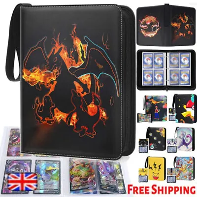 Pokemon Zip Trading Card Packs Binder Folder -Holds To 900 Cards Album Book Case • £10.85