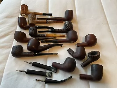 Estate Vintage Lot Of Tobacco Smoking Pipes Mixed Brands • $31