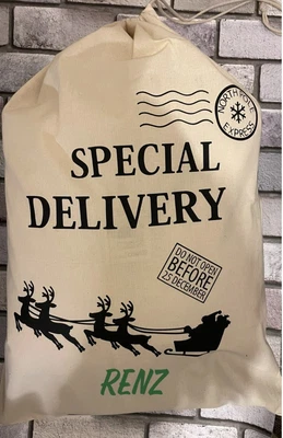 £10 • Buy Personalised Santa Sack Father Christmas Bag Present Xmas